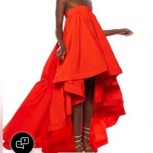 Akira red high low dress